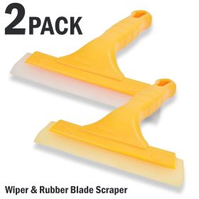 2pc Window Squeegee Shower Cleaner Car Home Glass Wash Water Wiper Ice Scraper