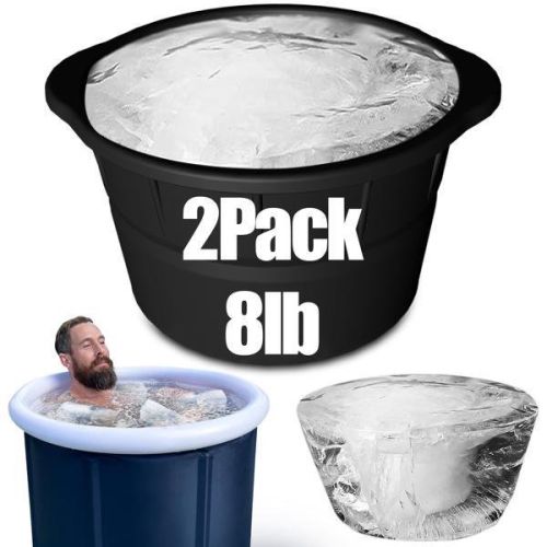 2 Pack 8Lbs Extra Large Ice Cube Molds, Reusable Large Ice Cube Tray, Foldable Silicone Ice Cube Mold, Perfect Ice Baths, Cold Plunge 2 Pack 8Lbs Extra Large Ice Cube Molds, Reusable Large Ice Cube Tray, Foldable Silicone Ice Cube Mold, Perfect Ice Baths, Cold Plunge
