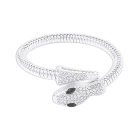 Women's Curved Snake Choker Necklace;  Snake Shape Collar Necklace;  Hip Hop Snake Jewelry (Color: White 2)