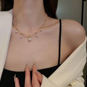 Women's Fashion Temperament Long Pearl Pendant Necklace (Style: 14 Style)