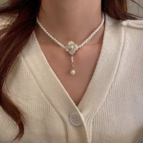 Women's Fashion Temperament Long Pearl Pendant Necklace (Style: 8 Style)