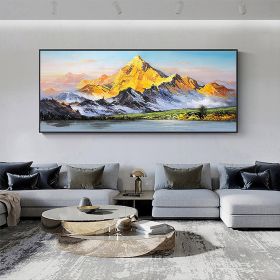 Hand Painted Oil Painting Large Landscape Oil Painting Original Mountain Canvas Painting Abstract Painting Modern Art Acrylic Painting Living Room Hal (Style: 1, size: 150X220cm)