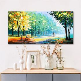 Hand Oil Painting Large Size Abstract Trees Landscape Oil Painting On Canvas Modern Pop Art Wall Picture For Home Decoration (Style: 2, size: 60x120cm)