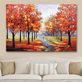 Hand Oil Painting Large Size Abstract Trees Landscape Oil Painting On Canvas Modern Pop Art Wall Picture For Home Decoration (Style: 3, size: 40x80cm)