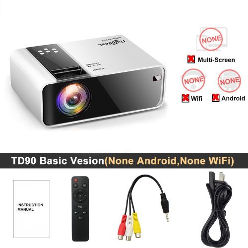 HD Mini Projector TD90 Native 1280 x 720P LED Android WiFi Projector Video Home Cinema 3D Smart Movie Game Proyector HD Mini Projector TD90 Native 1280 x 720P LED Android WiFi Projector Video Home Cinema 3D Smart Movie Game Proyector